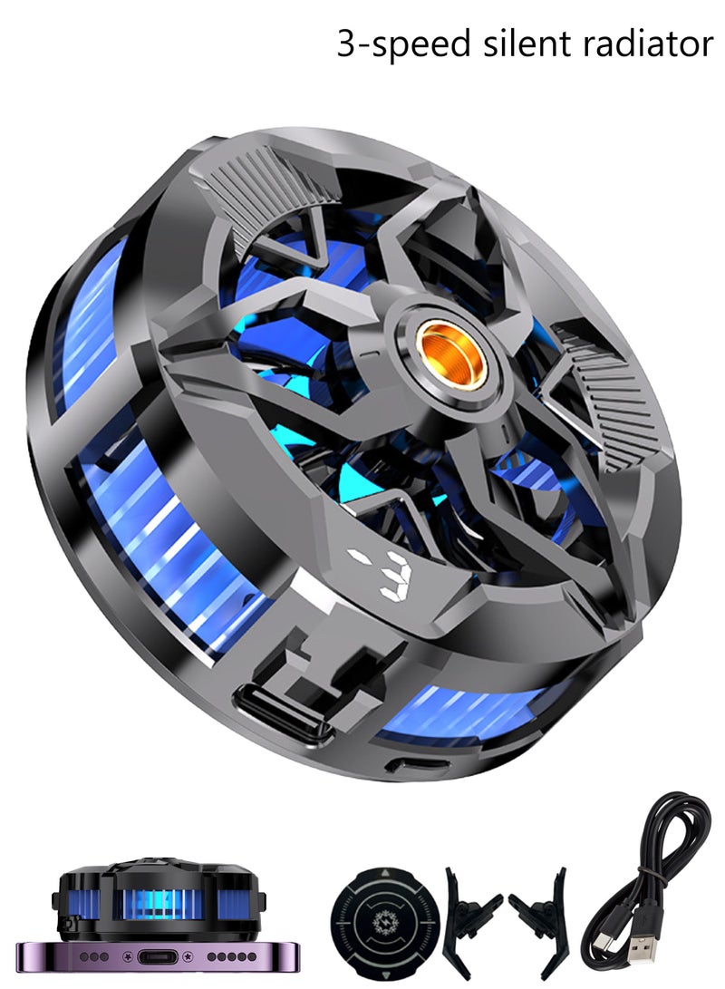 Magnetic Phone Cooler, Cell Phone Cooling Fan Portable Phone Radiator Cooling Fan, Gaming Semiconductor Cooling for Android/iPhone/iPad - Image 1