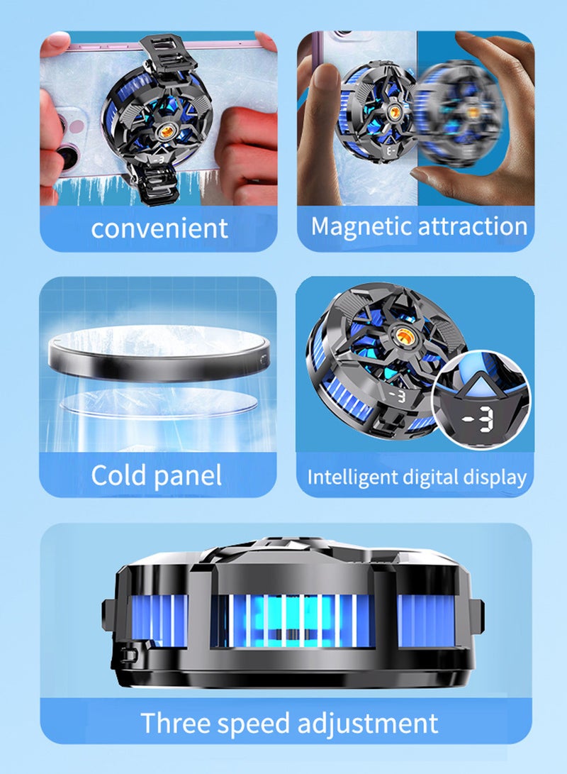 Magnetic Phone Cooler, Cell Phone Cooling Fan Portable Phone Radiator Cooling Fan, Gaming Semiconductor Cooling for Android/iPhone/iPad - Image 2