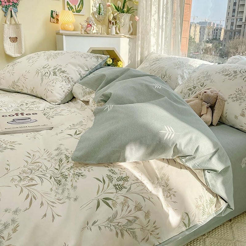 Lifetb Vintage Floral Comforter Set Queen  3 Pieces Aesthetic Floral Bedding Comforter Set  Reversible Botanical Flowers Comforter With 2 Pillowcases  Breathable Fluffy Soft Cottagecore Bedding Set - Image 3