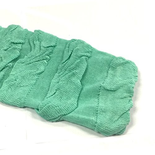Bowbear New Little Girls 3 Pair Layered Ruffles Leg Warmers, Sea Green, Hot Pink, Purple - Image 2