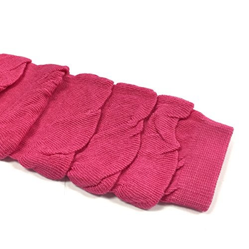 Bowbear New Little Girls 3 Pair Layered Ruffles Leg Warmers, Sea Green, Hot Pink, Purple - Image 3