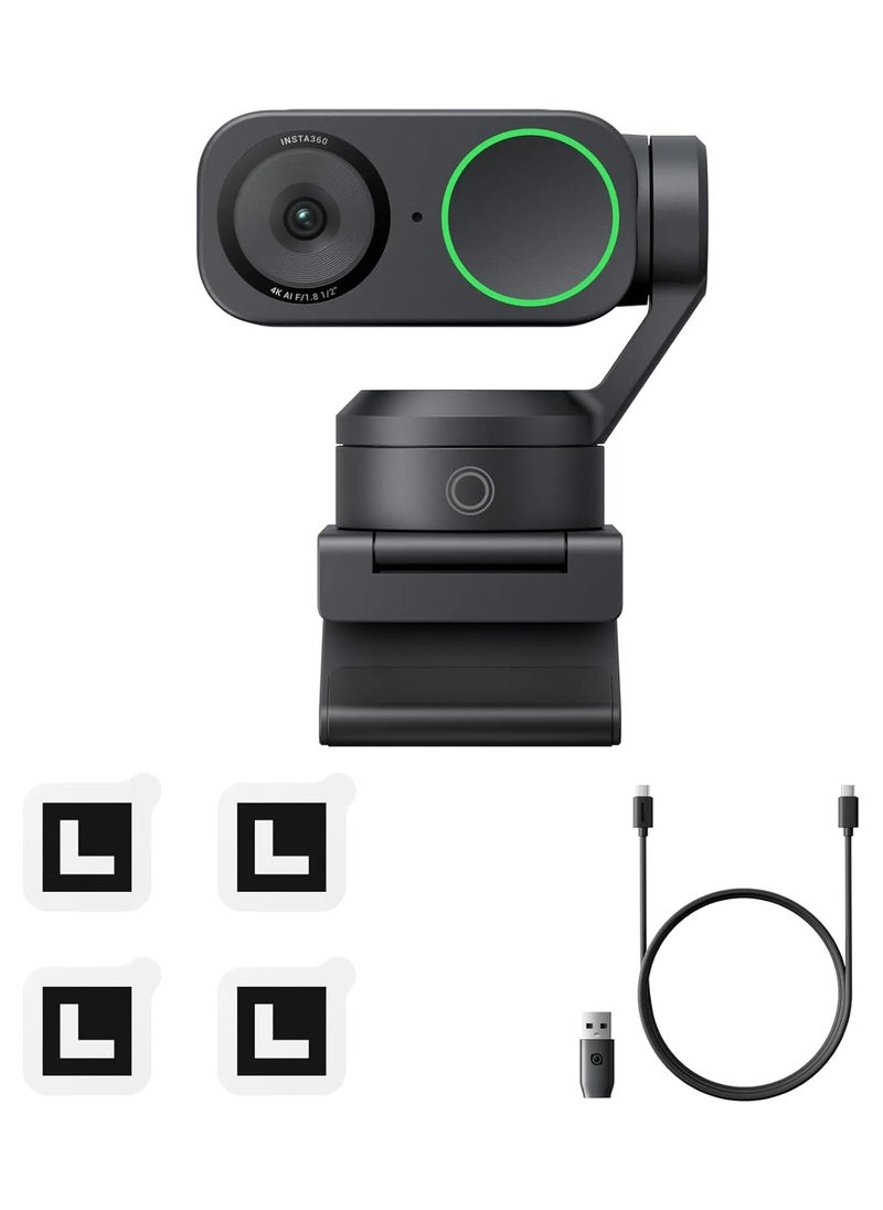 Insta360 - Link 2 PTZ Dual Axis Gimbal AI-Powered 4K Webcam with 1/2" Sensor for Increased Detail, Pro Audio, Gesture Control, HDR, AI Tracking, Deskview and Streamer Mode - Built-in Privacy ProtectionLink 2 PTZ Dual Axis Gimbal AI-Powered 4K Webcam with 1/2" Sensor for Increased Detail, Pro Audio, Gesture Control, HDR, AI Tracking, Desk view and Streamer Mode - Built-in Privacy Protection - Image 1