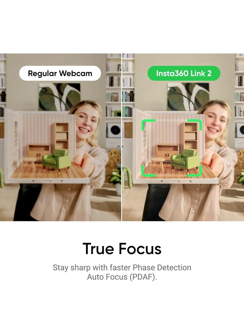Insta360 - Link 2 PTZ Dual Axis Gimbal AI-Powered 4K Webcam with 1/2" Sensor for Increased Detail, Pro Audio, Gesture Control, HDR, AI Tracking, Deskview and Streamer Mode - Built-in Privacy ProtectionLink 2 PTZ Dual Axis Gimbal AI-Powered 4K Webcam with 1/2" Sensor for Increased Detail, Pro Audio, Gesture Control, HDR, AI Tracking, Desk view and Streamer Mode - Built-in Privacy Protection - Image 1