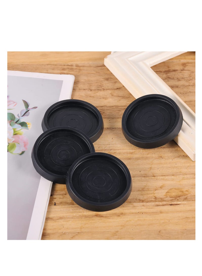 Excefore Round Sofa Non Slip Mat, 2.5inch Rubber Furniture Pads Non Slip,Premium Rubber Pads for Hardwood Floors, Furniture Leg Protectors (Black,4 PCS) - Image 4