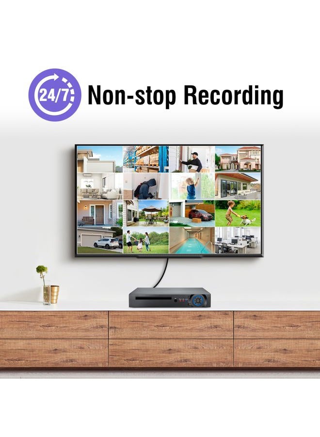 Fuers 1080p 16 Channel Security Recorder DVR, Hybrid 6-in-1 Surveillance Digital Video Recorder for up tp 5MP AHD/TVI/CVI/CVBS/IP/XVI Camera, Human Detection, Remote Access(with 1TB Hard Drive) - Image 5