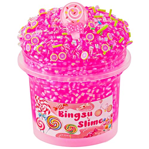 Okaybee Pink Bingsu Slime NonSticky Glimmer Crunchy Slime Slimes Party Favors for Kids Slimes Sensory Experience Toys Birthday Easter Halloween Girls BoysTeens Gift - Image 1