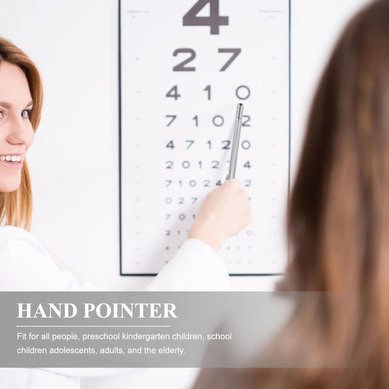 comfrt Teacher Hand Pointer 2pcs Telescopic Testing Pointers Extendable Teaching Pointer Optometry Test Whiteboard Pointer for Hospital Classroom Blackboard Hand Pointer - Image 2