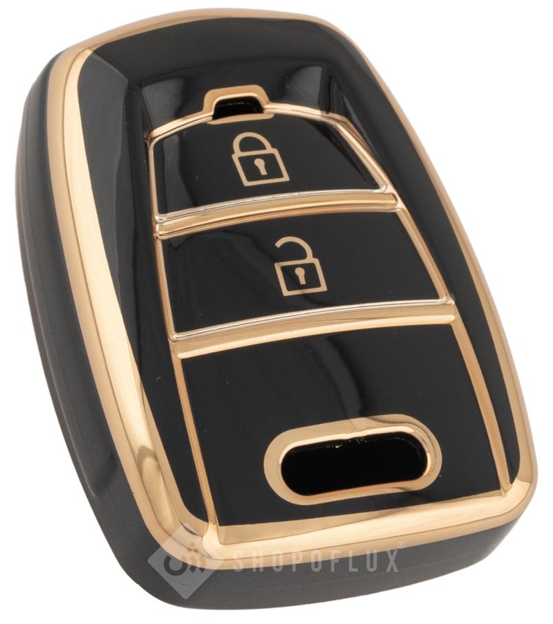 SHOPOFLUX TPU Key Cover Compatible with i10 Grand | Santro | Eon - Black, Pack of 1 - Image 1