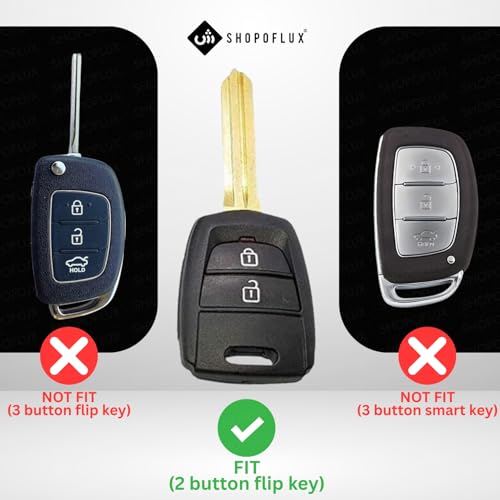 SHOPOFLUX TPU Key Cover Compatible with i10 Grand | Santro | Eon - Black, Pack of 1 - Image 2