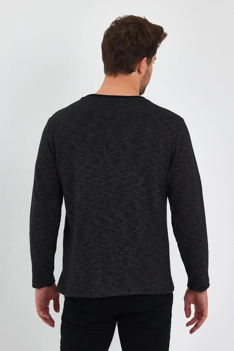 الكسندر جاردي Printed Side Slit Sweatshirt (E23-75101)