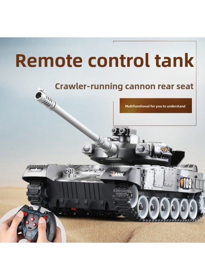 Large Remote Control Tank Car Crawler Children's Charging Electric Off-road Tiger Armored Car Model Gifts-Color:9-way 2.4g Tiger Tank Classic Blue-Battery Rotation - Image 3