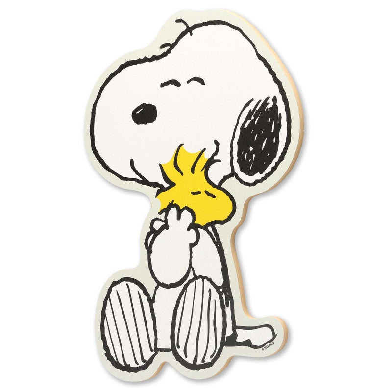Open Road Brands Peanuts Snoopy and Woodstock Hug Wood Wall Decor - Fun Snoopy Wall Art for Kids' Bedroom or Play Room - Image 2