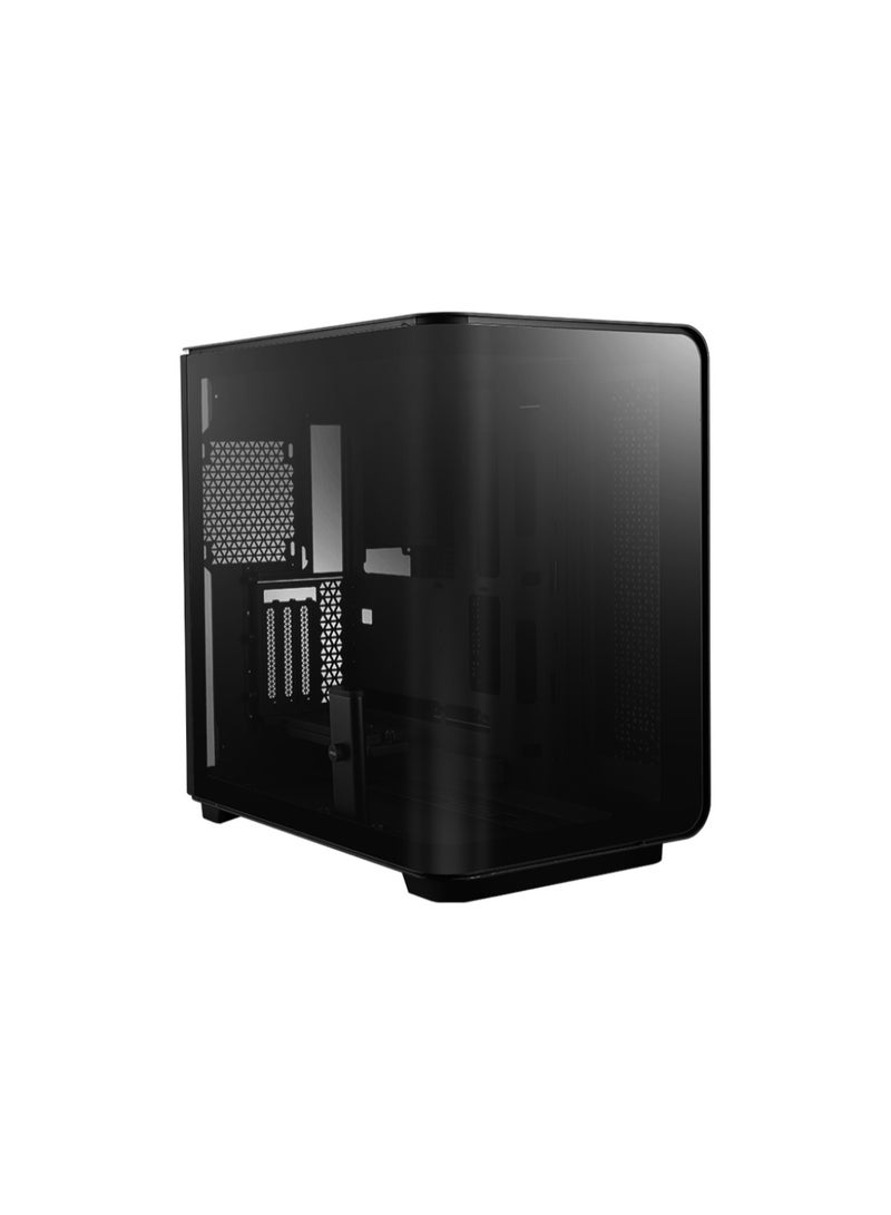 MSI MEG MAESTRO 700L PZ Mid-Tower PC Case, Premium 2.5mm Anodized Aluminum & 270° Tempered Glass, Vertical GPU Bracket & PCIe 4.0 Riser Cable Included, Dual 360mm Radiator & 10x Fan Support, USB 3.2 Gen2x2 Type-C, Tool-Free Panels, Project Zero Back-Connect Compatible, Black | 306-7G25L21-W57 - Image 1