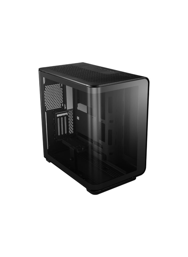 MSI MEG MAESTRO 700L PZ Mid-Tower PC Case, Premium 2.5mm Anodized Aluminum & 270° Tempered Glass, Vertical GPU Bracket & PCIe 4.0 Riser Cable Included, Dual 360mm Radiator & 10x Fan Support, USB 3.2 Gen2x2 Type-C, Tool-Free Panels, Project Zero Back-Connect Compatible, Black | 306-7G25L21-W57 - Image 4