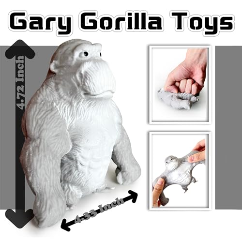 ZTATU Stretchy Monkey World Toy Squishy Monkey Squishies (1-Pack) Splat Monkey Gorilla Toy Stretch Monkey Squishy Toys Stress Relief Toy Autism Sensory Toys for Autistic Children Party Favors (Grey) - Image 2
