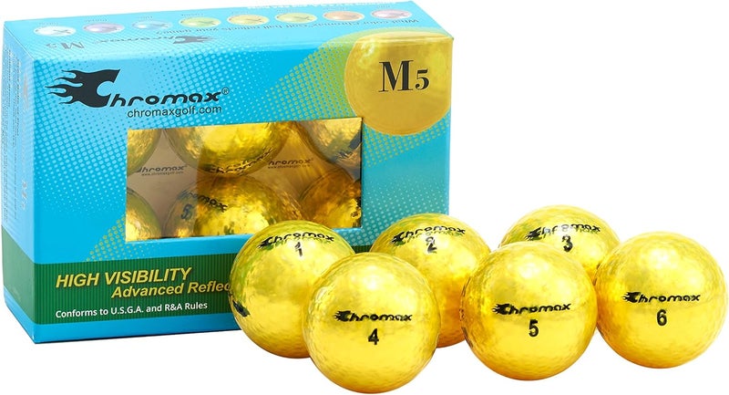 Metallic M5 Colored Golf Balls (Pack of 6)