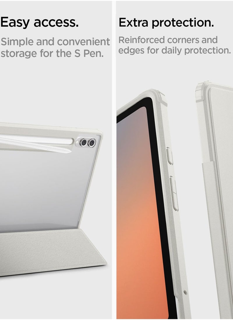Spigen - Ultra Hybrid Pro Samsung Galaxy Tab S10 Ultra Case (2024) / Galaxy Tab S9 Ultra (2023) / Galaxy S8 Ultra Cover (2022) 14.6 inch Transparent Clear Back with S Pen Holder - Gray - Image 1