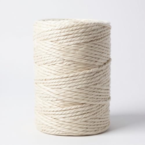 Tim Tim Agro 5mm Jute Twine, 328 Feet Braided Natural Jute Rope, Heavy Duty and Thick Twine Rope for DIY Artwork, Bundling, Home Decor, Gardening Applications, Brown (Bleached) - Image 2