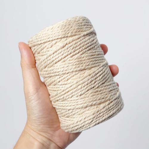 Tim Tim Agro 5mm Jute Twine, 328 Feet Braided Natural Jute Rope, Heavy Duty and Thick Twine Rope for DIY Artwork, Bundling, Home Decor, Gardening Applications, Brown (Bleached) - Image 1