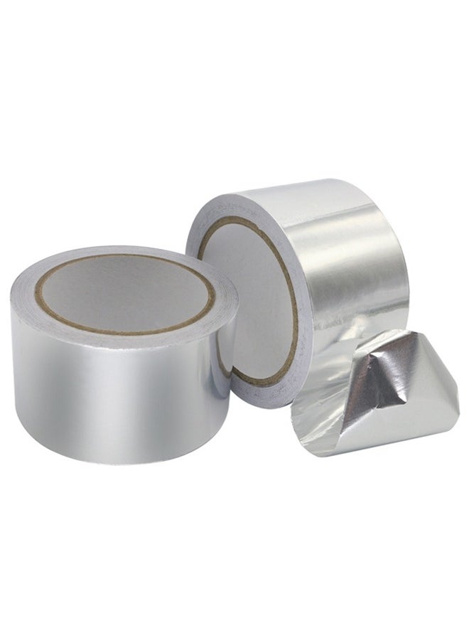 GUDOO Wide 2 Inch Longth 65 ft Heat Shield Tape Cool Tapes Aluminum Foil Heat Reflective Adhesive Heat Shield Thermal Barrier Foil Tape Self Adhesive Heat Resistant Tape for Hose Kitchen insulation and Auto  - Image 1