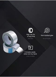 GUDOO Wide 2 Inch Longth 65 ft Heat Shield Tape Cool Tapes Aluminum Foil Heat Reflective Adhesive Heat Shield Thermal Barrier Foil Tape Self Adhesive Heat Resistant Tape for Hose Kitchen insulation and Auto  - Image 2