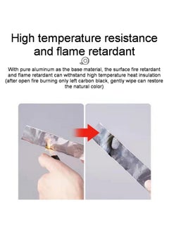GUDOO Wide 2 Inch Longth 65 ft Heat Shield Tape Cool Tapes Aluminum Foil Heat Reflective Adhesive Heat Shield Thermal Barrier Foil Tape Self Adhesive Heat Resistant Tape for Hose Kitchen insulation and Auto  - Image 3