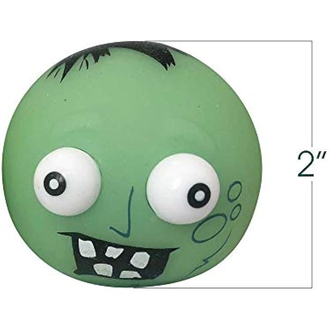 ArtCreativity Zombie with Pop Out Eyes, Set of 12, Fun Squeezy Stress Relief Toys for Kids, Halloween Party Favors and Non-Candy Trick or Treat Supplies, Birthday Goodie Bag Fillers - Image 3