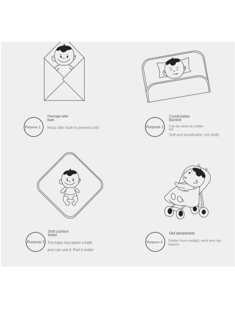 Y&D 1-Piece Cartoon Brown EMonkey Baby Blanket  - Image 5