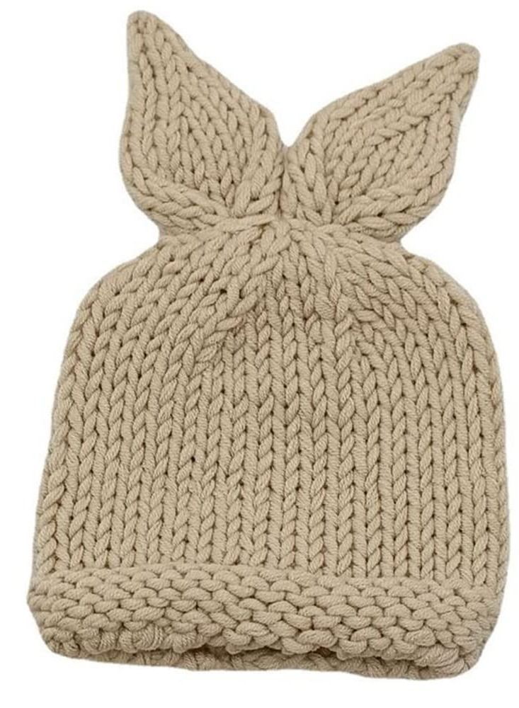 واي آند دي 3 دعائم تصوير للأطفال حديثي الولادة زي أرنب كروشيه طقم قبعة للصور من سن 0 إلى 6 أشهر - Image 3