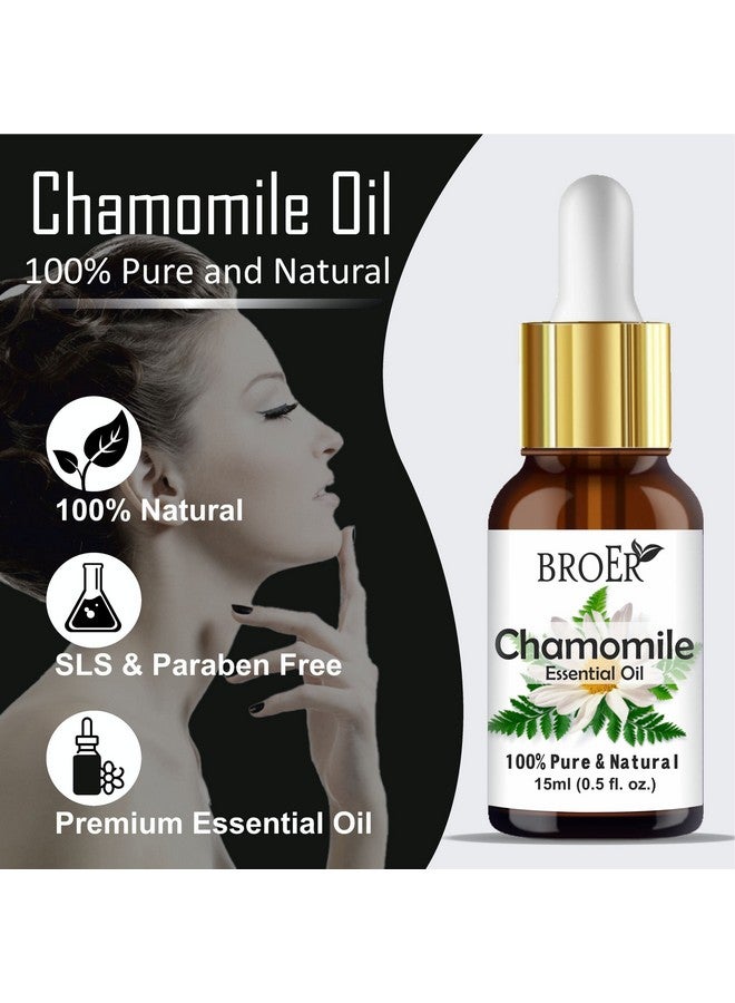 BROER Naturals Chamomile Essential Oil | Pure, Undiluted & Refreshing | Reduces Blemishes | Evens Skin Tone | for Skin Care, Hair Care & Aromatherapy | Cruelty Free & Vegan - (pack of 4) 60ml - Image 5