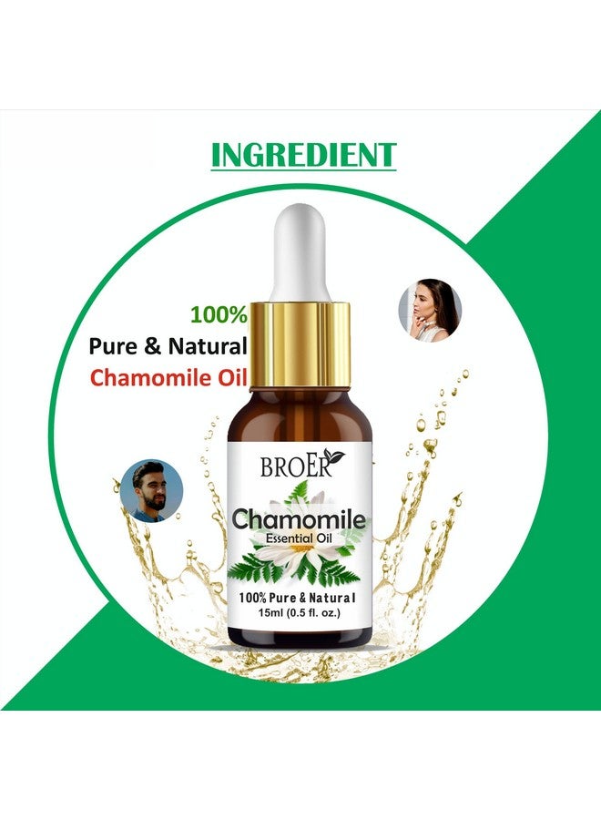 BROER Naturals Chamomile Essential Oil | Pure, Undiluted & Refreshing | Reduces Blemishes | Evens Skin Tone | for Skin Care, Hair Care & Aromatherapy | Cruelty Free & Vegan - (pack of 4) 60ml - Image 4