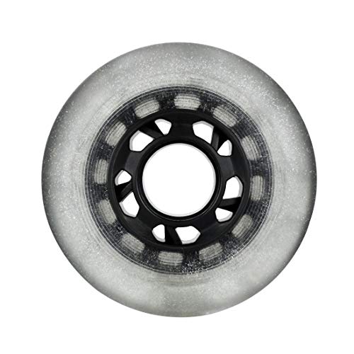 SzBlaZe 88A PU Wear Resist Sliding FSK Inline Roller Skate Replacement Wheels Without Bearings (Pack of 4) 72mm 76mm 80mm for Inline Skate Wave Board Caster Board Street Surf(White, 80mm) - Image 3