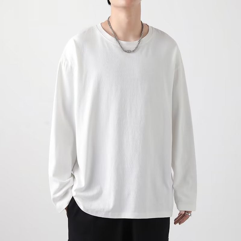New Mens Pullover Hoodie Korean Long Sleeve Sweatshirt Lein Blue  - Image 3