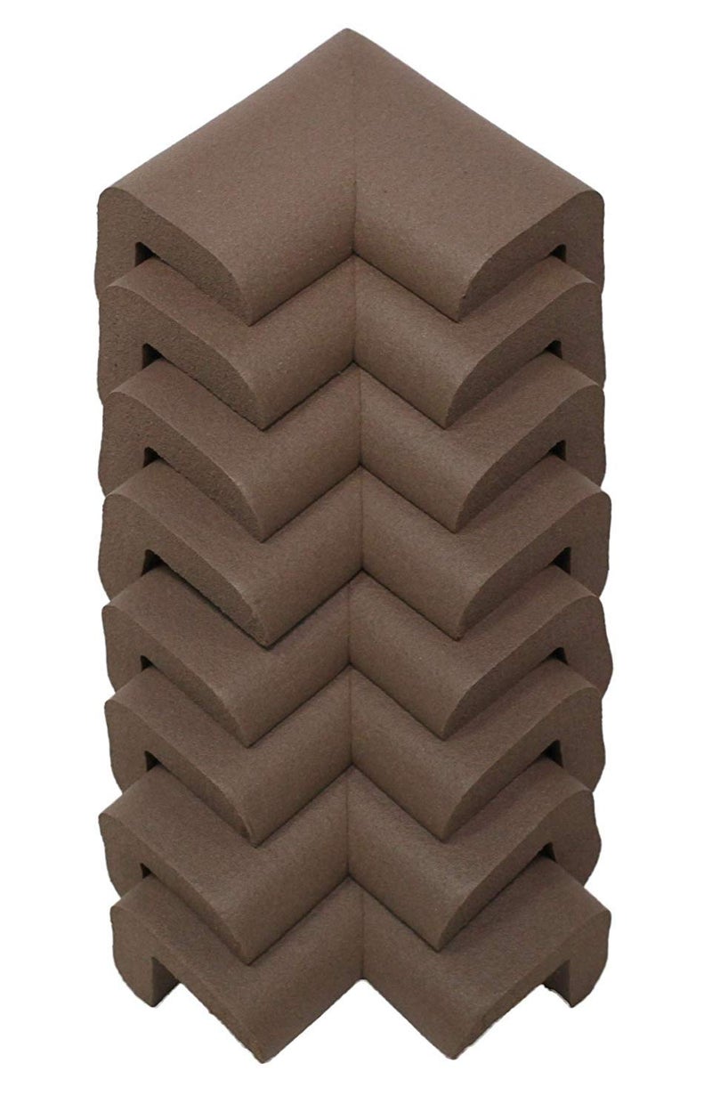 KidKusion Corner Cushion | Made in USA | Brown | 8 Pack | Furniture and Corner Protector - Image 1