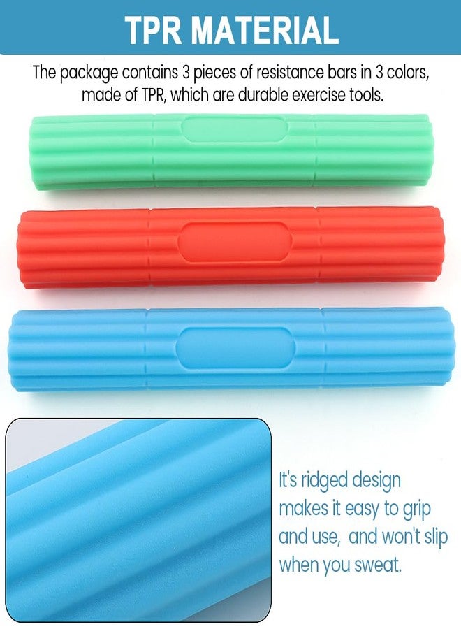 HOUSEEN Flex Bar for Tennis & Golfers Elbow Therapy - 3 Resistance Levels, Relieve Tendonitis, Wrist & Forearm Pain, Improve Grip Strength | 3-Pack Physical Therapy Bar for Athletes, Rehab & Home Use - Image 4