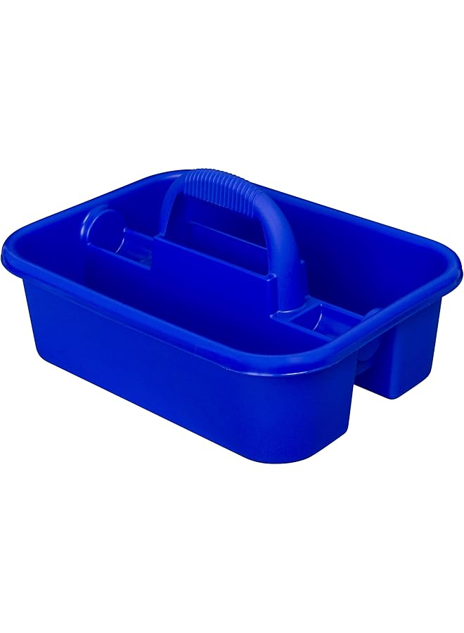 PROMASS promass 09185 Plastic Tote Tool & Supply Cleaning Caddy with Handle, (18-3/8-Inch x 13-7/8-Inch x 9-Inch), Blue (09185BLUE) 