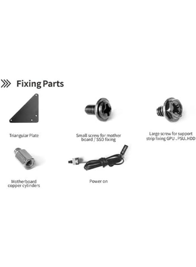 DIY ألعاب حالة الكمبيوتر, ATX مفتوحة الهيكل حالة رف لـ ATX / M-ATX / ITX لوحات الأم,تصميم تبديد الحرارة على نطاق واسع للجسم, ملحقات لوحات الأم SSD - Image 3