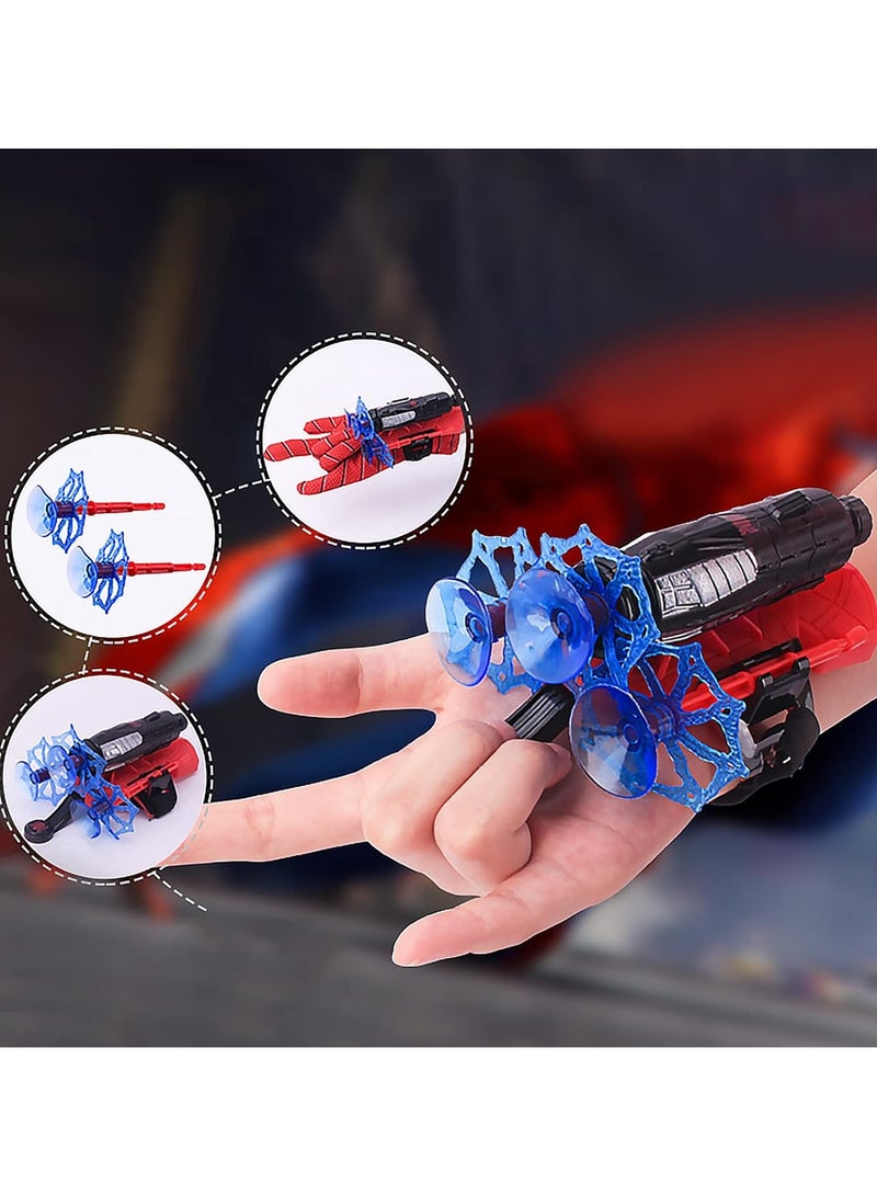 Spiderman Gloves Compatible with 2 Pieces Net Launcher Gloves Spiderman Launcher Gloves, Spiderman Shooter Kids Cosplay Glove Launcher Wrist Toy Set Costume Props 1 Set Sucker Darts  - Image 5