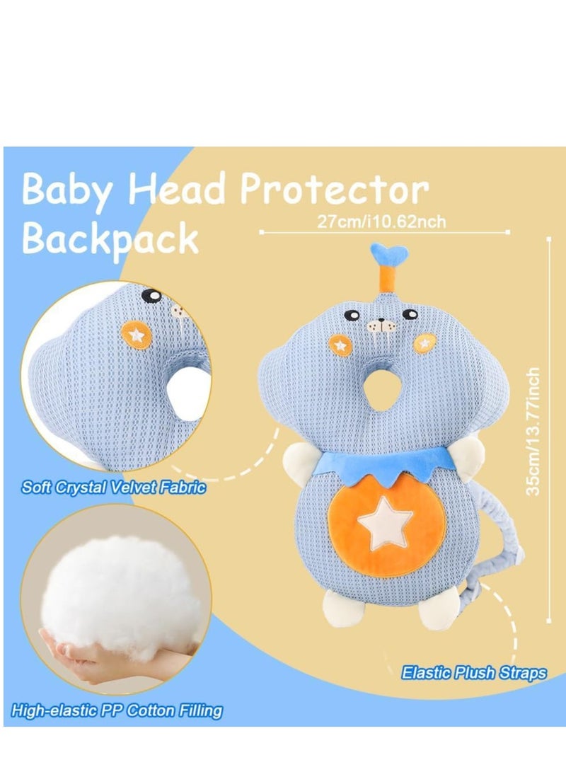 Toddler Anti Falling Pillow Head Protector Baby Backpack with Knee Pads for Walking Crawling Adjustable Protection Wear Safety Pad - Image 2