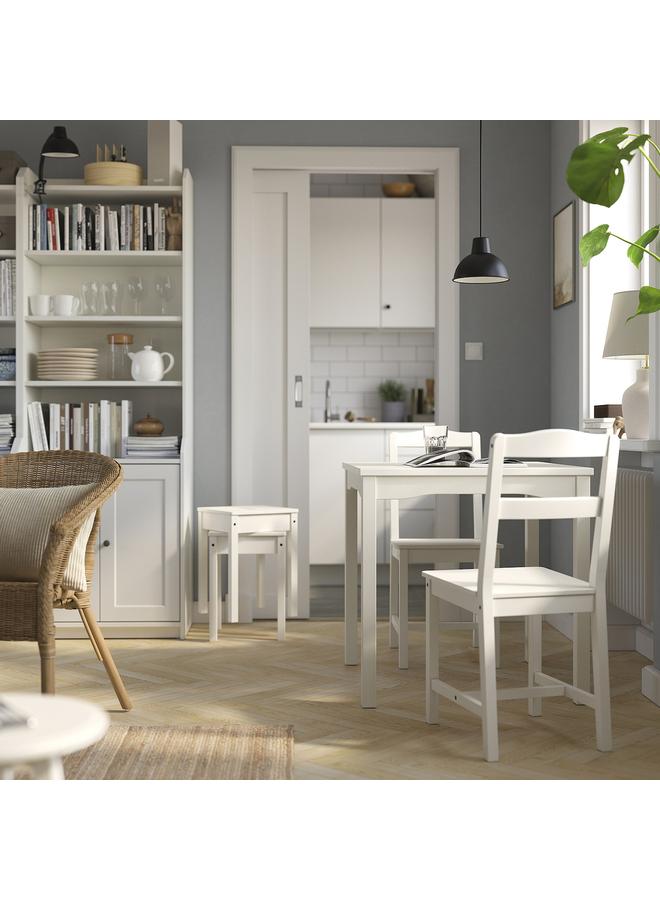 زبون طاولة، بيضاء/قشرة خشب البتولا، 74×74 سم - Image 2