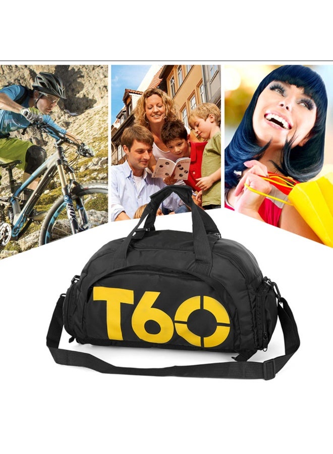 Double Shoulder Strap Unisex Gym Bag Dry-wet Separation Large Capacity Portable Durable Duffel Bag With Shoes Pocket Waterproof Travel Backpack For Fitness Yoga Sport - Image 4