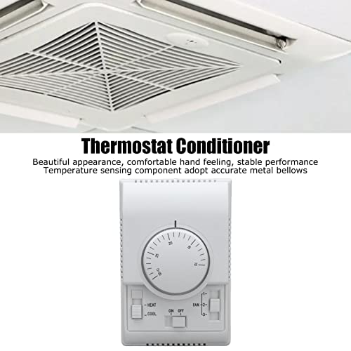 FUZHUI Central Air Conditioning Thermostat,Central Air Conditioning Fan Coil Thermostat 2 Way Mechanical Control Switch Conditioner 110‑220V 1A - Image 4