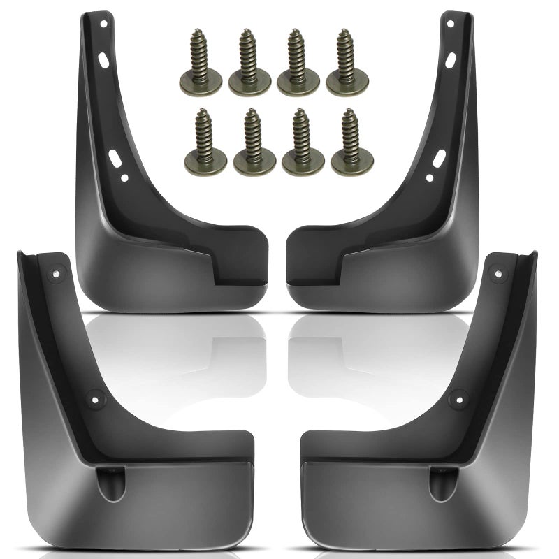 YHTAUTO Set of 4 Mud Flaps Splash Guards Accessories Replacement for Chevrolet Malibu 20122015 Malibu Limited 2016 Front and Rear LH RH Black