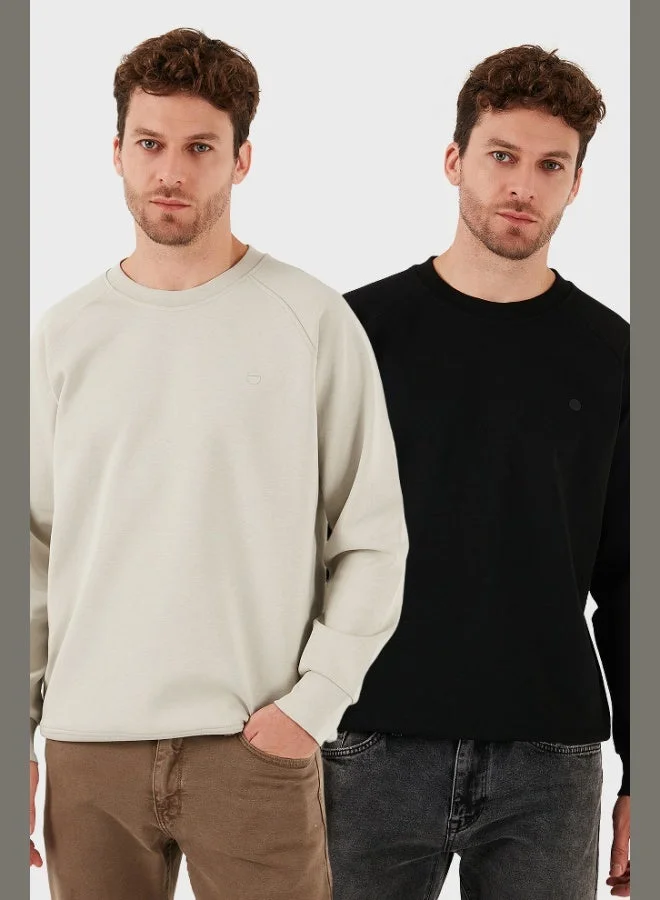 Buratti Stretch Cotton Relaxed Fit Crew Neck 2-Pack Sweat Men's SWEAT 5901210S2