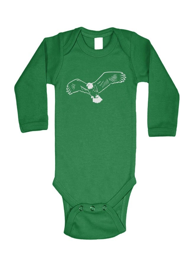 Tcombo Soaring White Eagle - Sports Philly Long Sleeve Bodysuit (Kelly - Long Sleeve, Newborn)