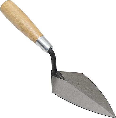 MARSHALLTOWN Pointing Trowel, 6 x 2 3/4 Inch Inch Blade, Philadelphia Pattern, Single Piece High Carbon Steel, Wooden Handle, Repair Mortar Joints, Masonry, Made in the USA, 45 6 - Image 1