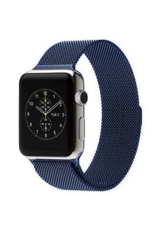 Replacement Strap For Apple Watch 38mm Milanese Loop Magnetic Stainless Steel Watch Band Blue