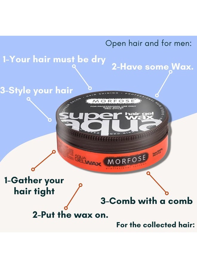 MORFOSE Super Aqua Hair Gel Wax with Strong Flexible 4 Hold, All Day Long, Hair Wax for Women and Men, Edge Wax, Gel Wax, Manage Flyaways, and Curls, Mango Scent, 5.92 Fl. Oz - Image 5
