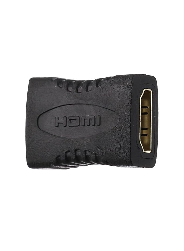 وصلة محول HDMI انثى الى انثى لتليفزيون HD اتش دي سي بي 1080 بيكسل، (40apr18)، أسود، عدد المنافذ: 2  - Image 3