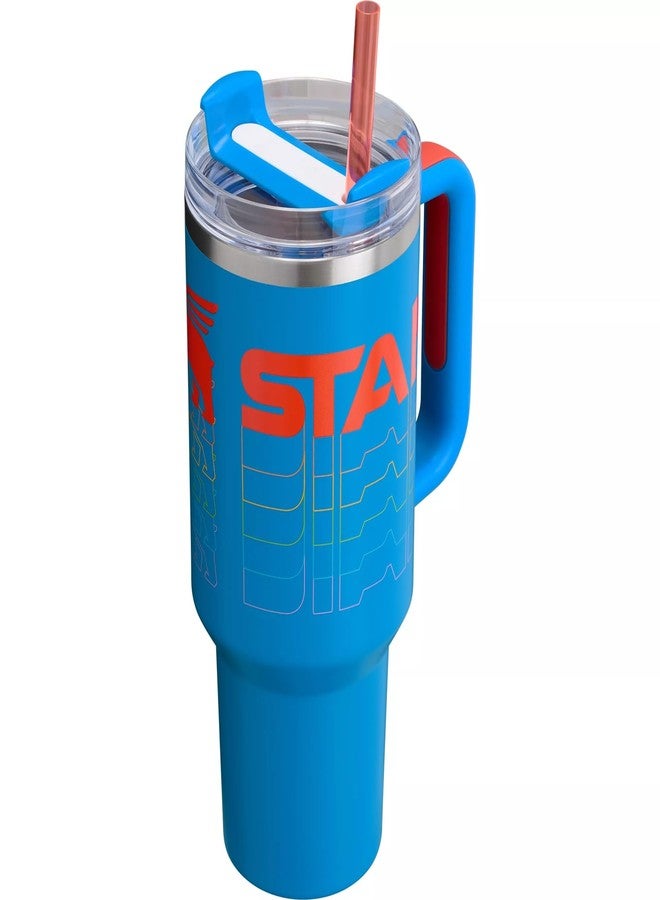 STANLEY Quencher H2.0 FlowState Stainless Steel Vacuum Insulated Tumbler with Lid and Straw for Water, Iced Tea or Coffee (Azure Reverb, 40 oz) - Image 2